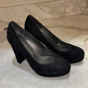 Stuart Weitzman suede platform heels